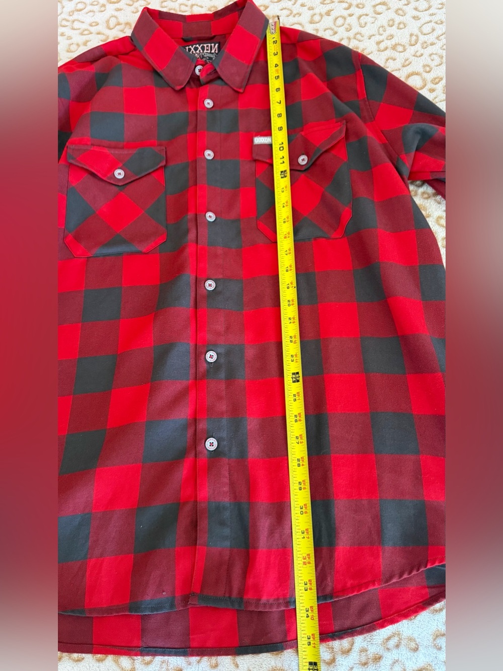Dixxon 50/50 Flannel LT Men’s Nib Shirt 
Red and Grey Plaid Size: XXL - Picture 7 of 8